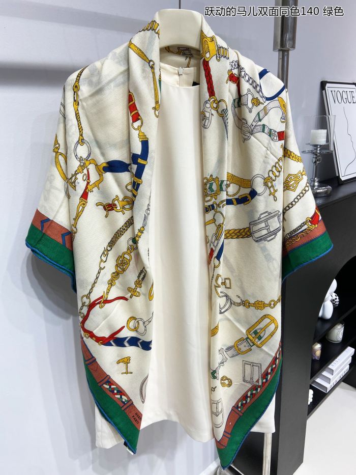 ★超人気 エルメス n級品 両面同色カシミヤスカーフ