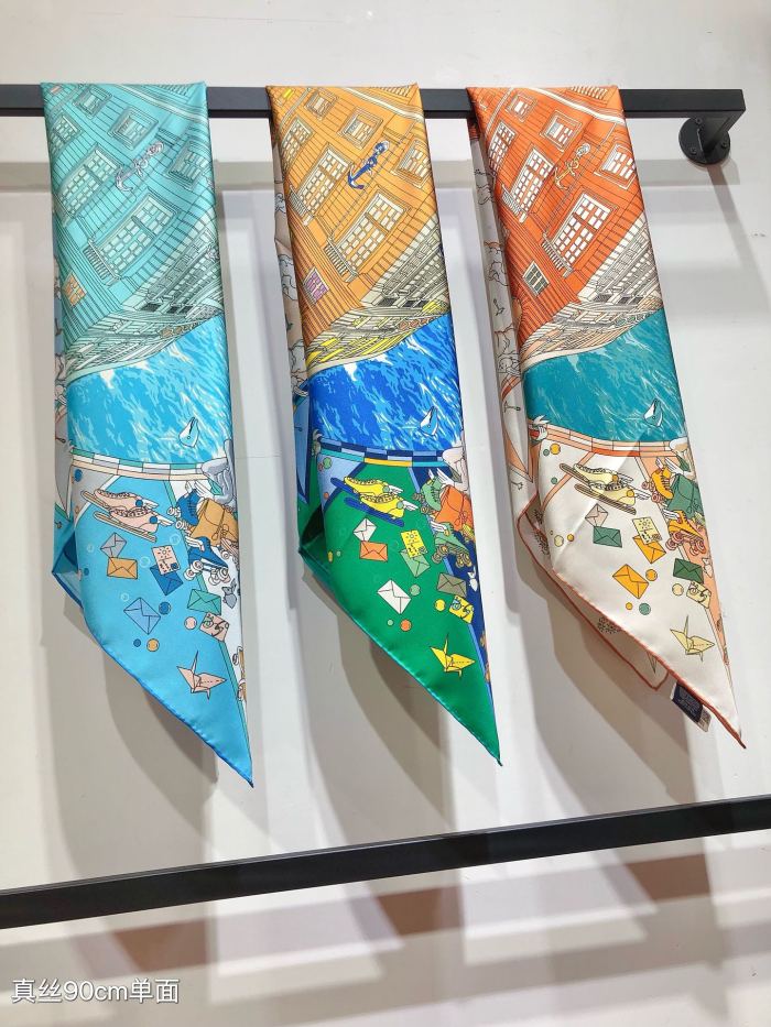 大人気 エルメス n級品 キャンディライブラリー90 cmシルクスカーフ