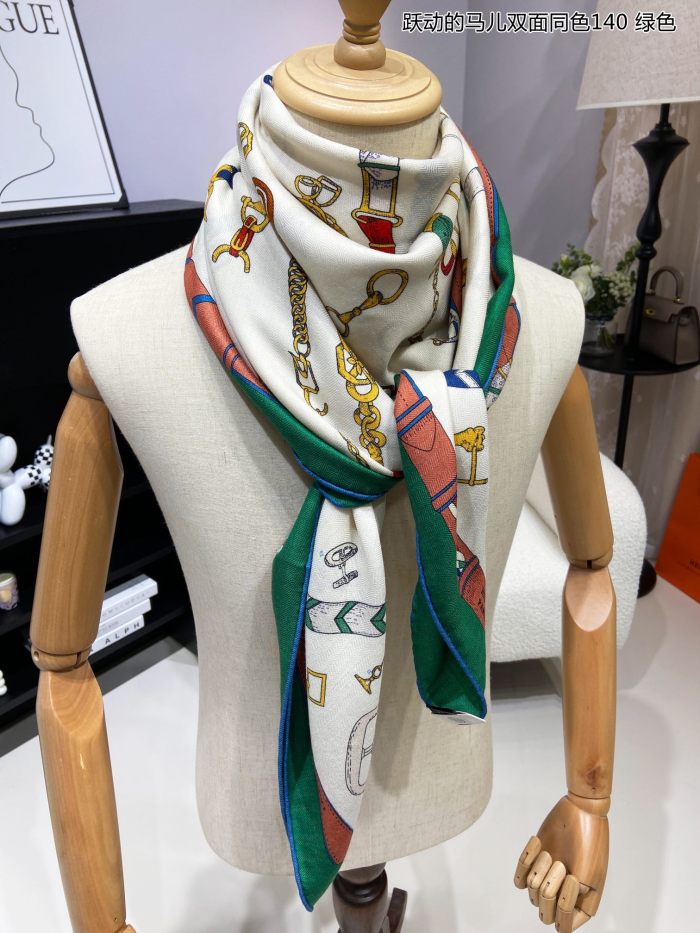★超人気 エルメス n級品 両面同色カシミヤスカーフ