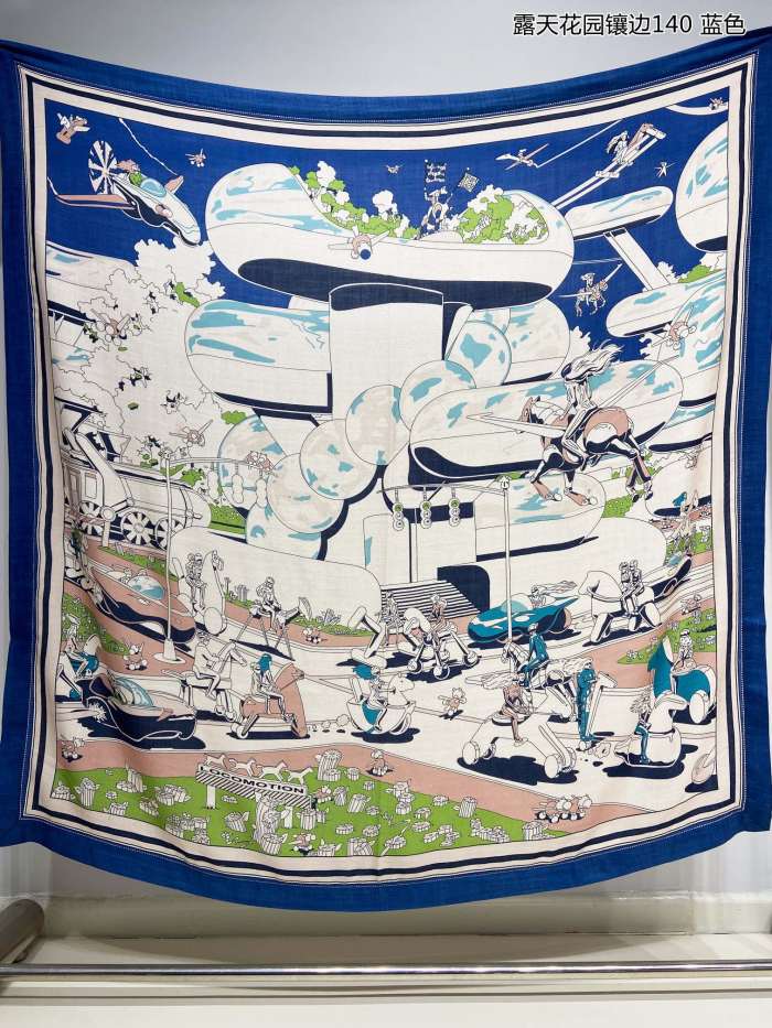 稀少 エルメス 激安偽物 両面同色カシミヤ縁取りスカーフ