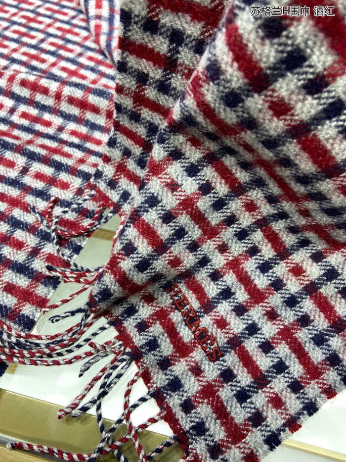 【話題商品！】エルメス コピー スコットランドメンズカシミヤマフラー