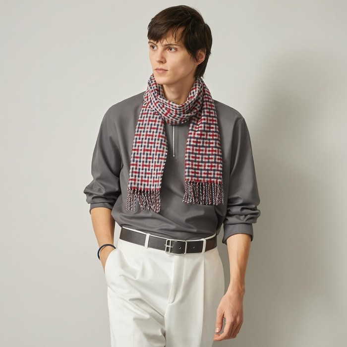 【話題商品！】エルメス コピー スコットランドメンズカシミヤマフラー