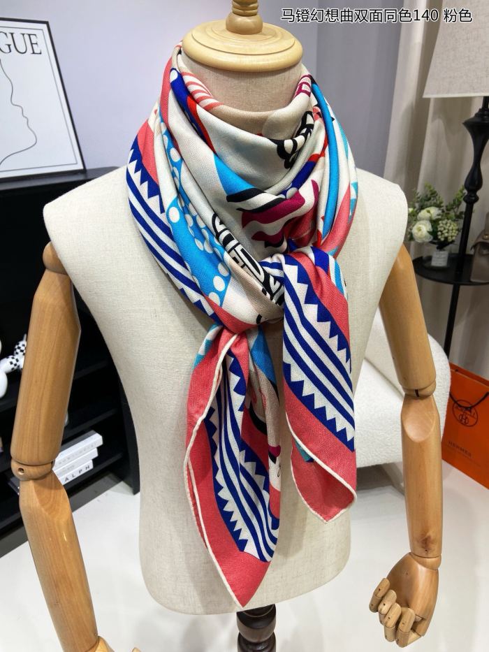 【限定】 エルメス 偽物通販 の両面同色カシミヤスカーフ