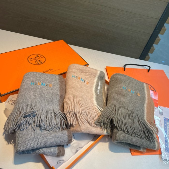 入手困難 エルメス スーパーコピー ハイエンドカシミヤニットマフラー
