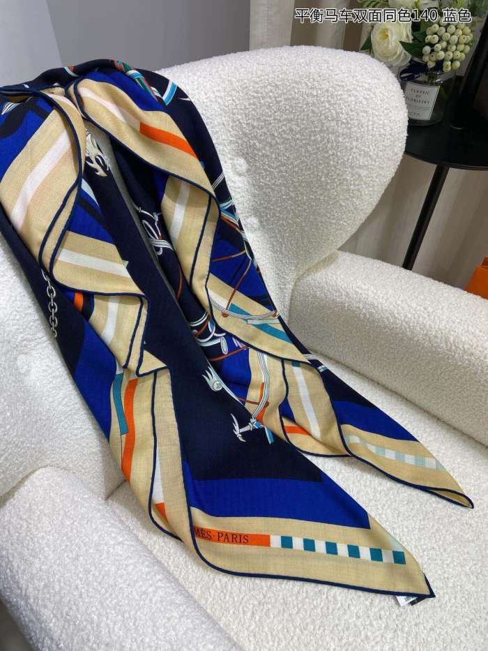 追跡付 エルメス コピー 両面同色カシミヤスカーフ