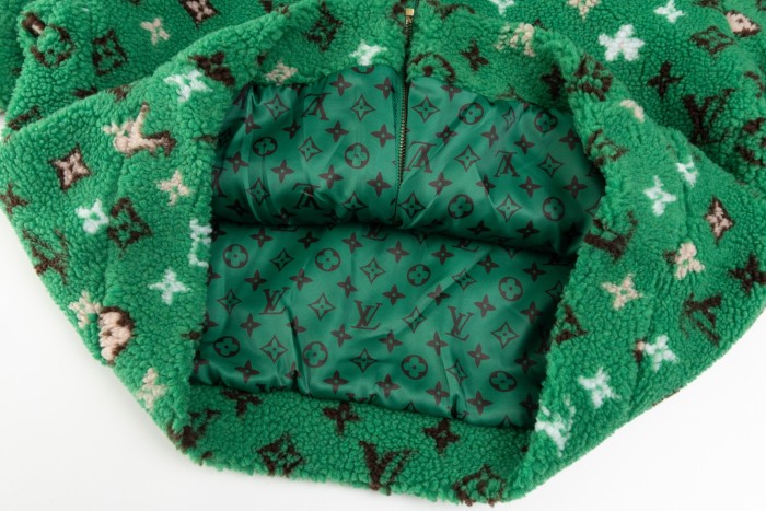 超奇跡の入荷☆ ルイヴィトン 偽物通販 LV 24 FWスタンドカラーモケットジャカードファスナーコート