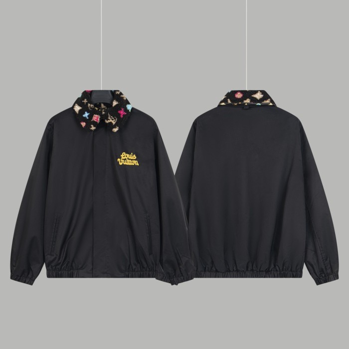 【限定】ルイヴィトン 激安通販 LVスエード襟ジップコート