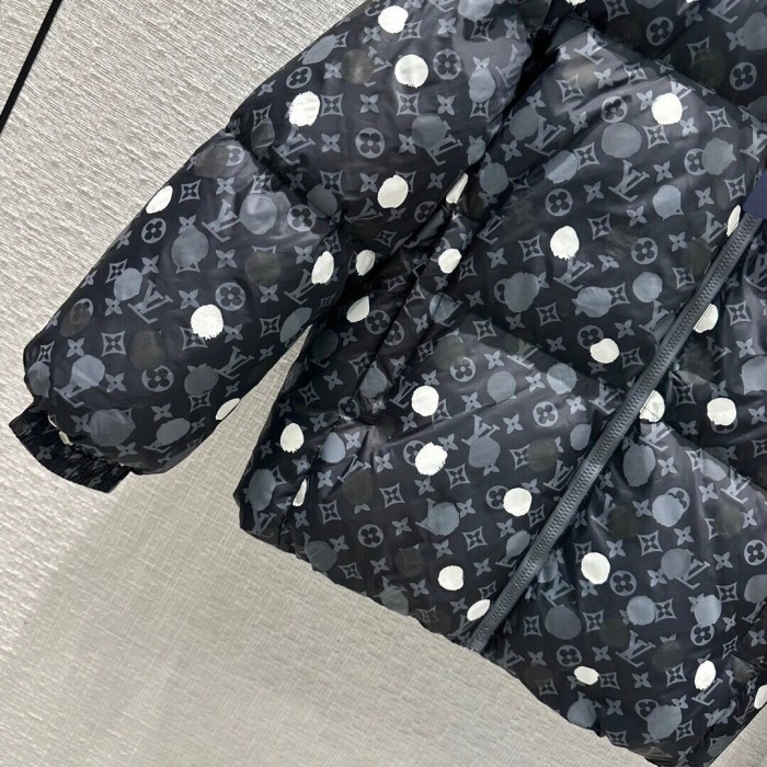 超奇跡の入荷☆ ルイヴィトン 激安偽物 24SS手描き効果波点プリントダウンジャケットウエスト付きジャケット