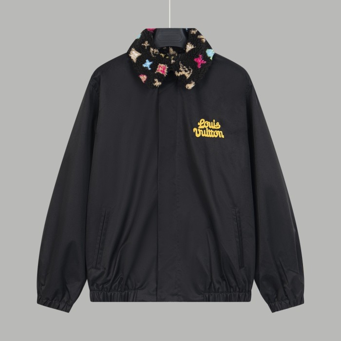 【限定】ルイヴィトン 激安通販 LVスエード襟ジップコート