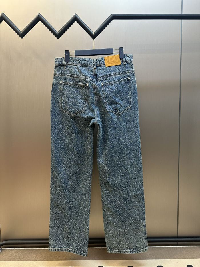 入手困難 ルイヴィトン n級品 Lv老花ストレートジャカードパンツ
