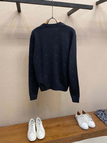 日本未入荷 ルイヴィトン 激安通販 全身刺繍ロゴ入りクラシックジャカードニットセーター