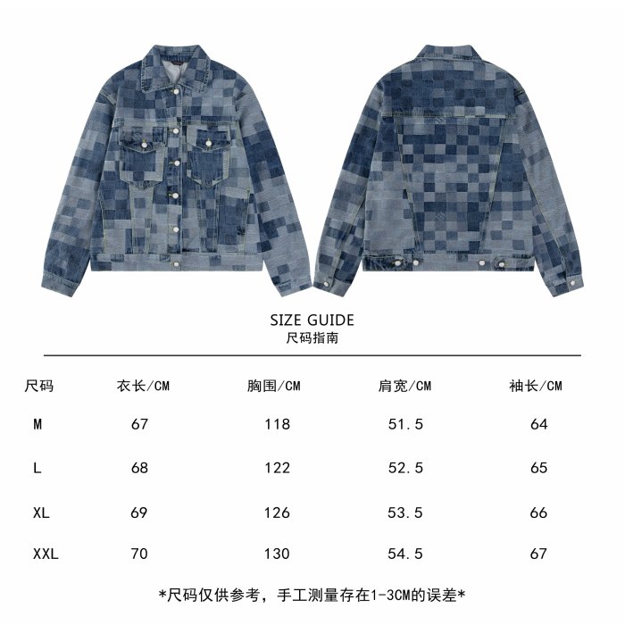 使い勝手良し ルイヴィトン 激安通販 LV 24 FWフェドン連名モザイクデニムジャケット