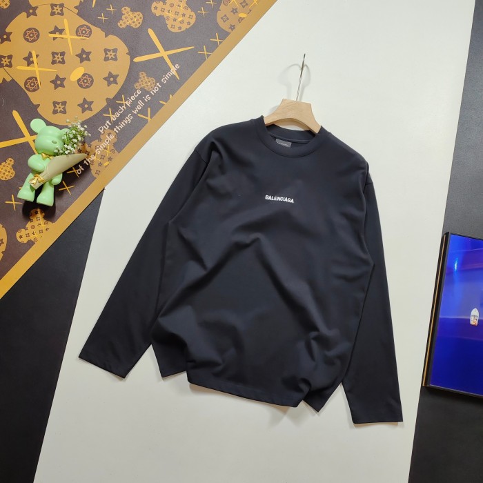 新作 バレンシアガ n級品 2024 SS前後クラシックアルファベット刺繍長袖Tシャツ3色