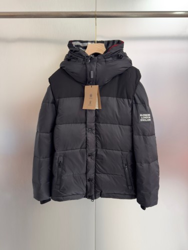 ★超人気 バーバリー コピー 24SS​取り外し可能キャップ長袖冬タイプダウンジャケット