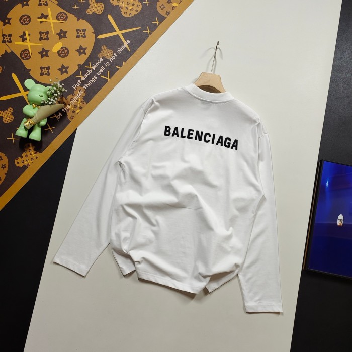 新作 バレンシアガ n級品 2024 SS前後クラシックアルファベット刺繍長袖Tシャツ3色