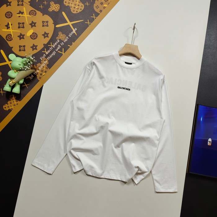 新作 バレンシアガ n級品 2024 SS前後クラシックアルファベット刺繍長袖Tシャツ3色