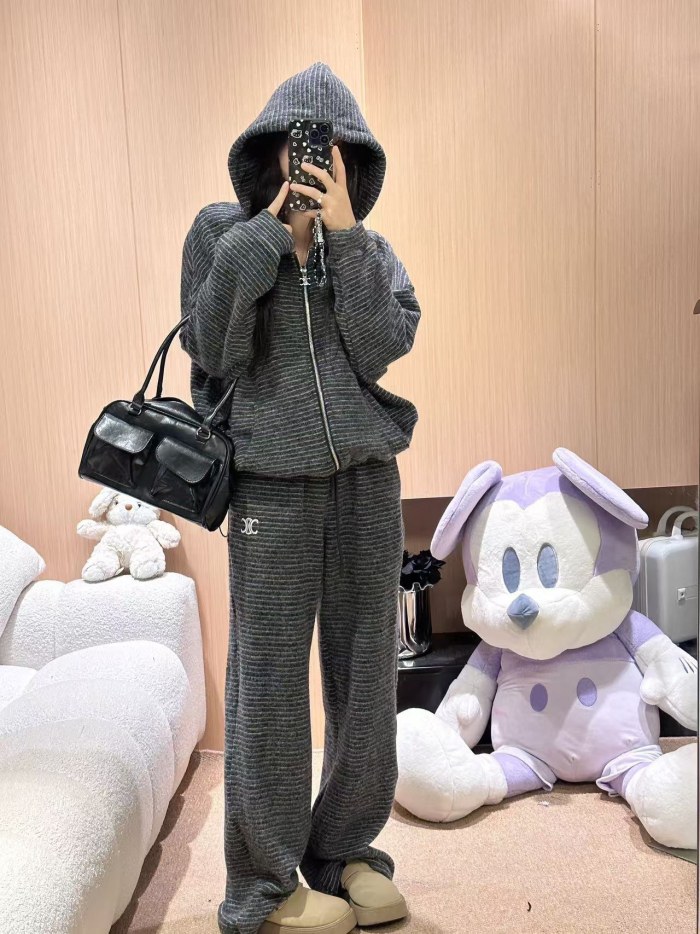 新作 セリーヌ 偽物通販 韓系けだる風ストライプスーツ