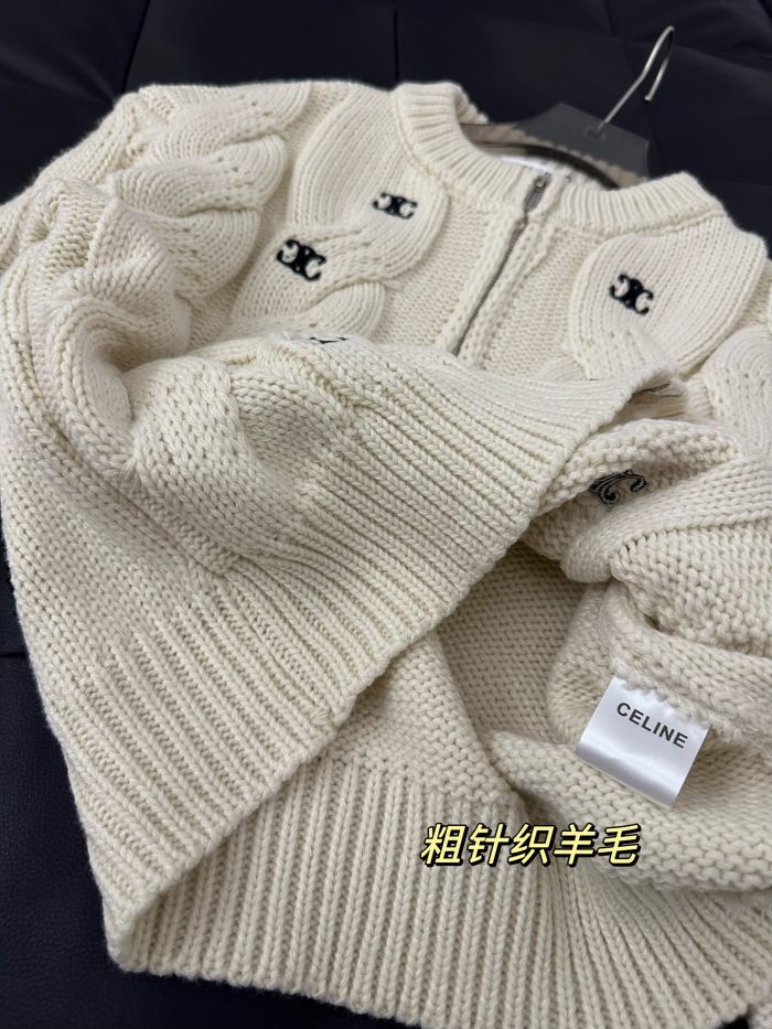 稀少 セリーヌ スーパーコピー 胸に刺繍を施した背中のフロックジップコート
