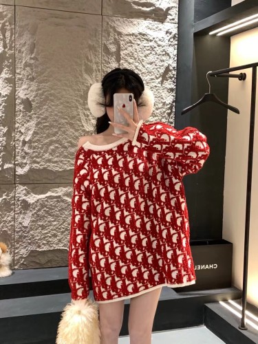 一目惚れ♪ ディオール コピー 刺繍ジッパー長袖ヘッダーセーター