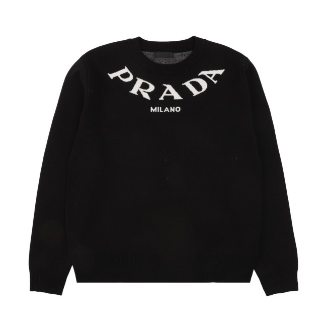 超奇跡の入荷☆ プラダ 偽物通販 アルファベットLOGOニットクルーネックセーター