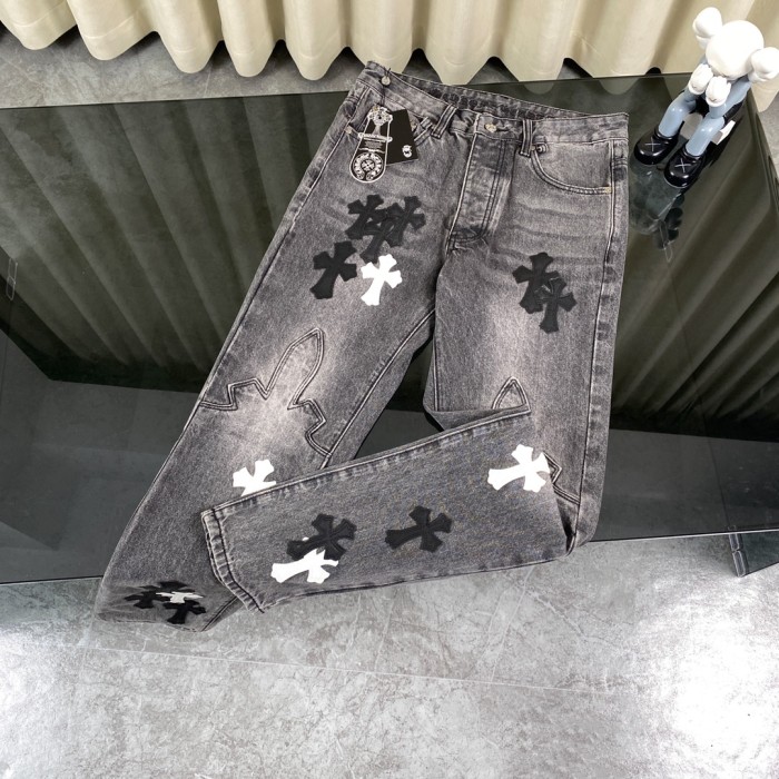 日本未入荷 クロムハーツ 激安偽物 フレアグレージーンズ
