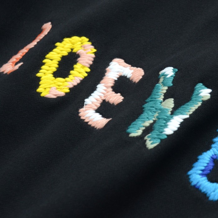 【限定】ロエベ 激安偽物 2024SS刺繍ラウンドネックパーカー
