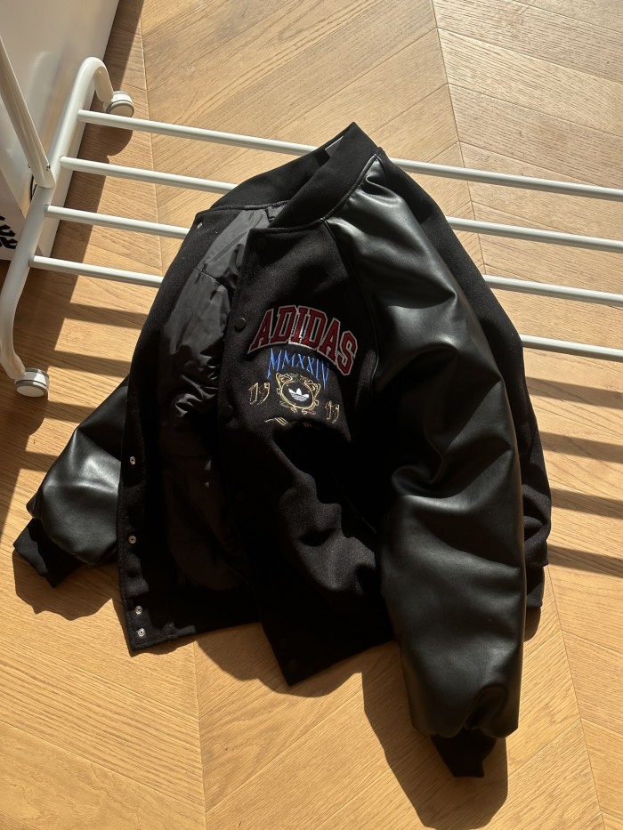 入手困難 アディダス 激安通販 刺繍アルファベットカジュアル野球ウェア綿コート