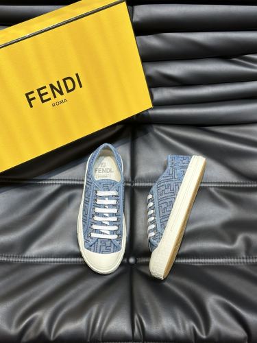 超話題! フェンディ 偽物通販 カップルモデルのローカットキャンバスシューズ