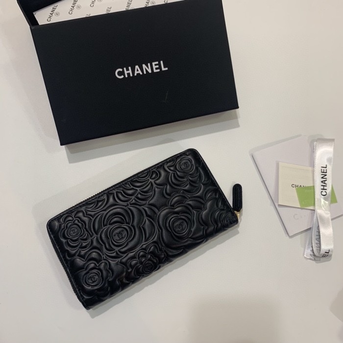高品質 シャネル コピー ツバキの羊革財布