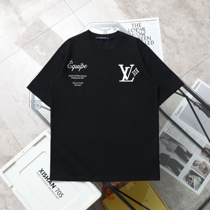 ★超人気 ルイヴィトン 激安通販 25 ss前後プリントカジュアル半袖Tシャツ