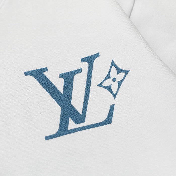 大人気 ルイヴィトン コピー 25 ss前後プリントカジュアル半袖Tシャツ