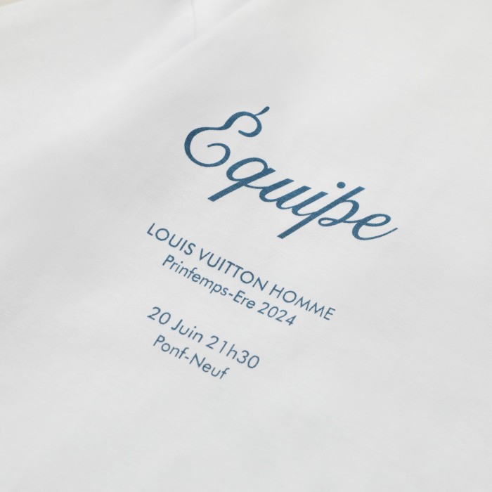 大人気 ルイヴィトン コピー 25 ss前後プリントカジュアル半袖Tシャツ