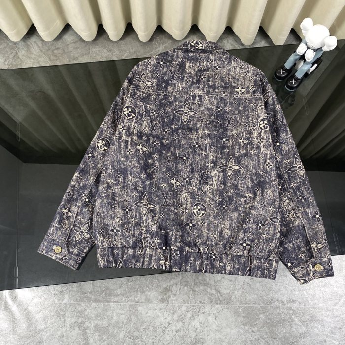 【話題商品！】ルイヴィトン コピーおすすめ 25ss暗めの花柄LV黄泥で旧満印デニムジャケット