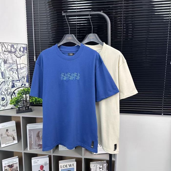 超話題! フェンディ 偽物通販  刺繍アルファベット半袖
