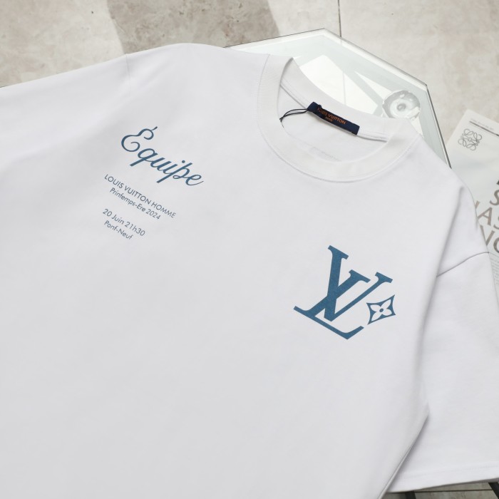 大人気 ルイヴィトン コピー 25 ss前後プリントカジュアル半袖Tシャツ