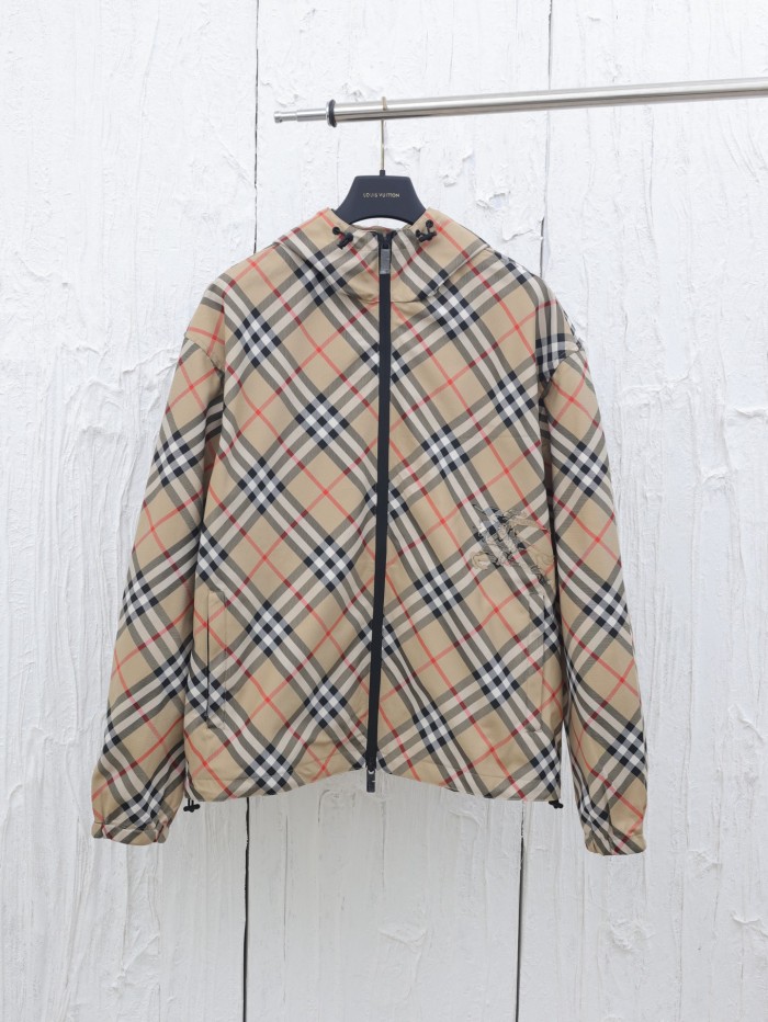 【限定】バーバリー n級品 25 SS春夏新作Vintageチェック長袖連帽コート