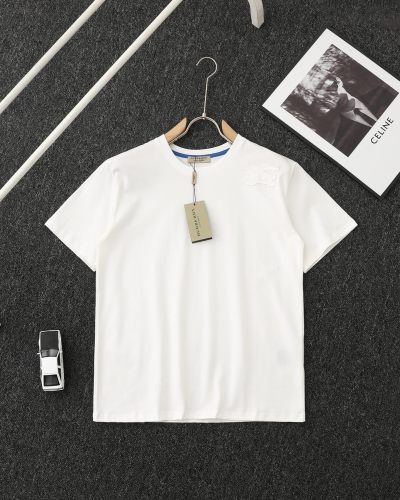 【限定】 バーバリー 激安通販 軍馬シート刺繍夏のラウンドネック半袖Tシャツ2色