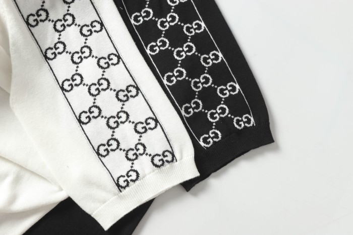 超話題! グッチ 偽物通販  ロゴニットクルーネック半袖Tシャツ