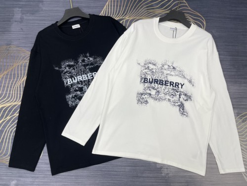 累積売上総額第１位！ バーバリー スーパーコピー 2025春夏新作戦馬ロゴ丸首長袖Tシャツ2色