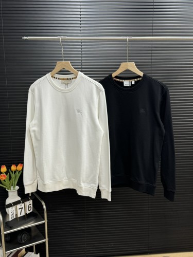 一目惚れ♪  バーバリー スーパーコピー 25ss秋の定番戦馬刺繍LOGOカップル丸首パーカー2色