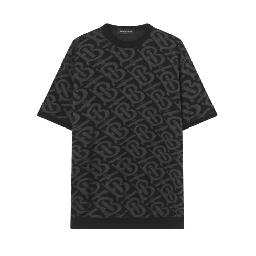 高品質  バーバリー 激安偽物 クルーネックニット定番ジャカードクラフトセーター半袖Tシャツ