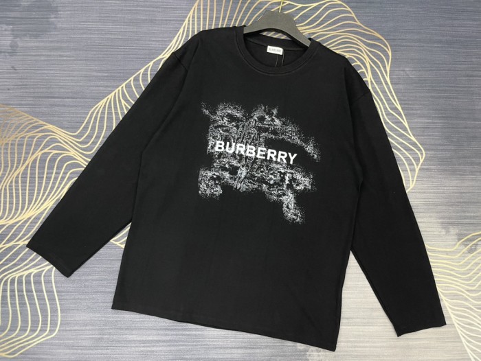 累積売上総額第１位！ バーバリー スーパーコピー 2025春夏新作戦馬ロゴ丸首長袖Tシャツ2色