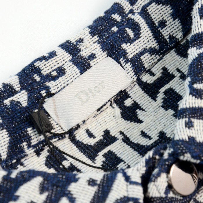 稀少 ディオール 激安通販 満印ジャカード重工刺繍デニムジャケットポケットシャツジャケット