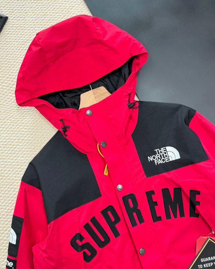 稀少 シュプリーム  コピーおすすめ Supreme✘The North Face連名刺繍アルファベット連帽突撃衣2色