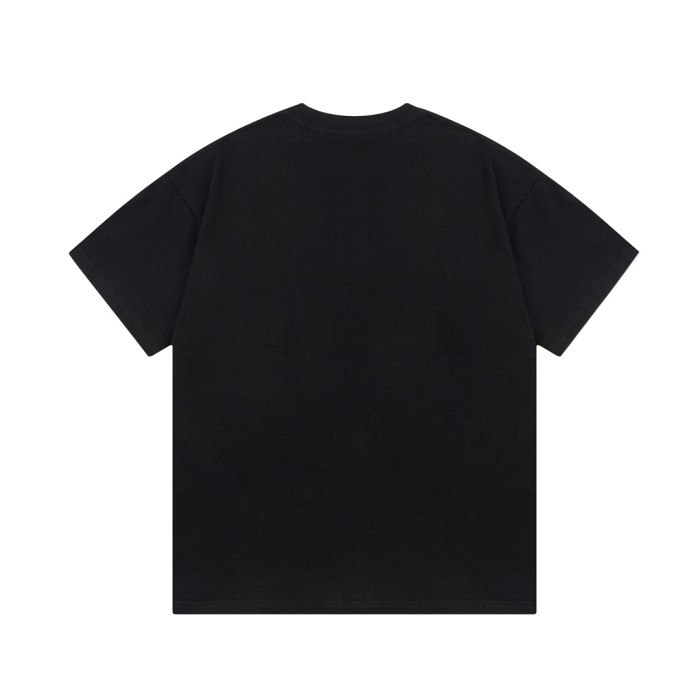 新作 プラダ コピー 横縞綴じアルファベットプリント半袖Tシャツ