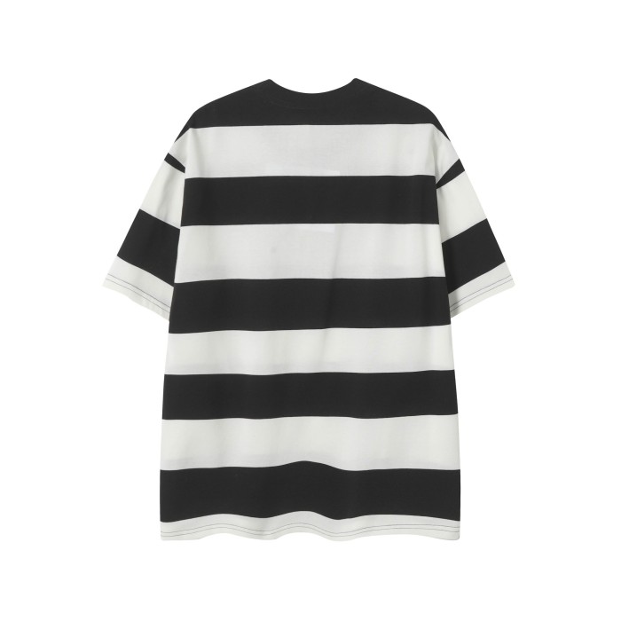 追跡付 セリーヌ n級品 アルファベットロゴのゆったりとしたストライプのチェック半袖