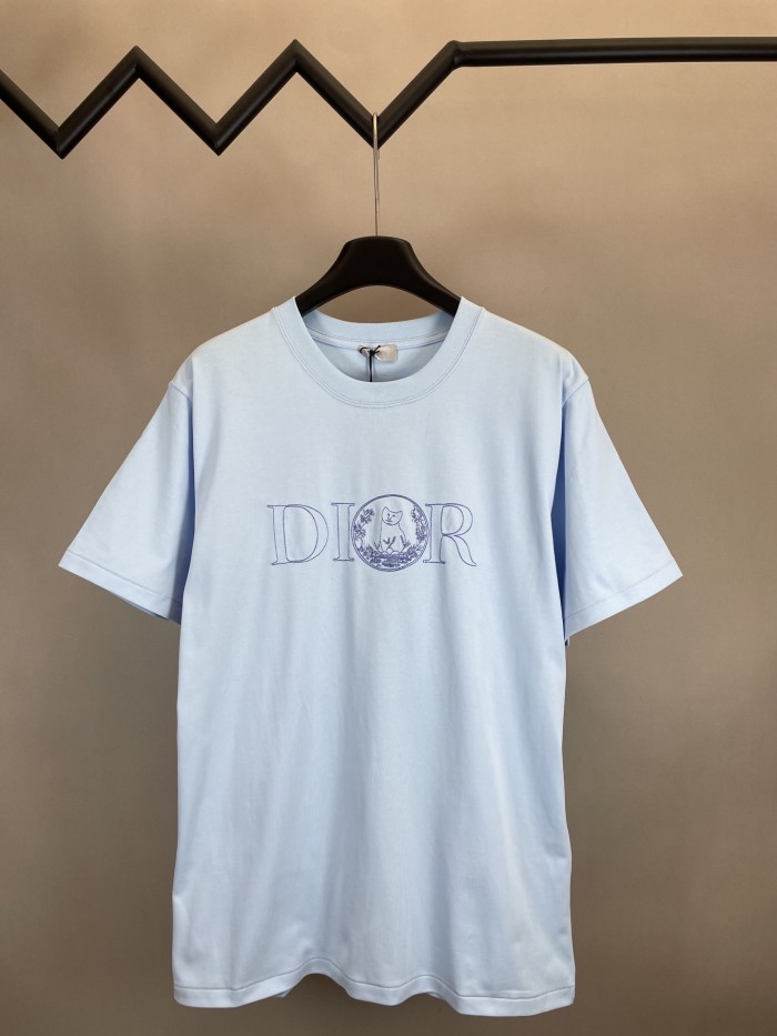 超話題! ディオール 激安偽物 刺繍猫半袖Tシャツ