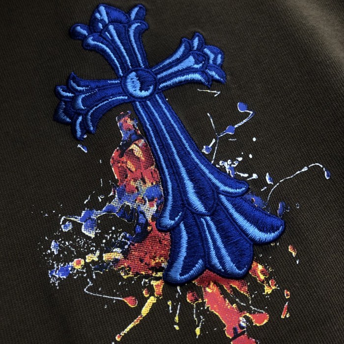 稀少 クロムハーツ スーパーコピー 2025新作刺繍グラフィティプリント半袖Tシャツ