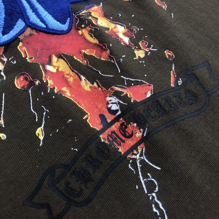 稀少 クロムハーツ スーパーコピー 2025新作刺繍グラフィティプリント半袖Tシャツ