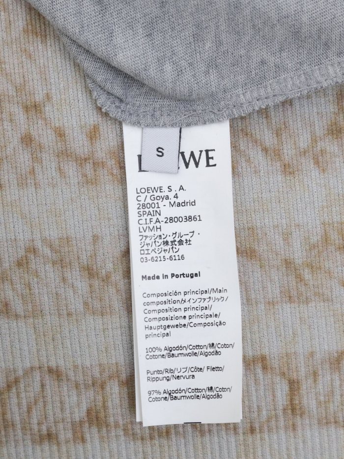 高品質 ロエベ n級品 25春夏新作ラウンドネック刺繍半袖Tシャツ